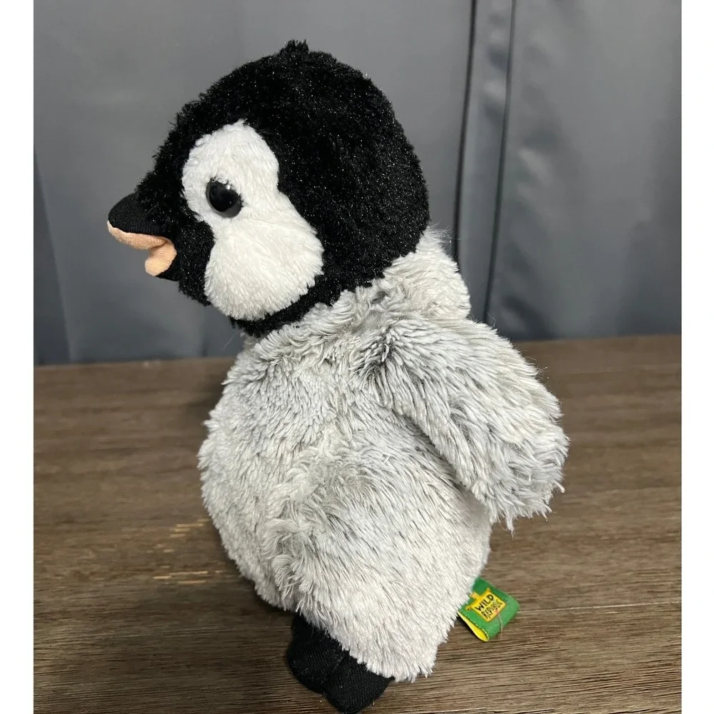 Wild Republic Cuddlekins Mini Penguin Stuffed Animal Plush Toy Gray Bird 8 inch